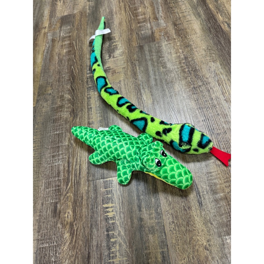 Fiesta Plush Reptile Set Green Gator & Spotted Snake OS Green Good Whimsical